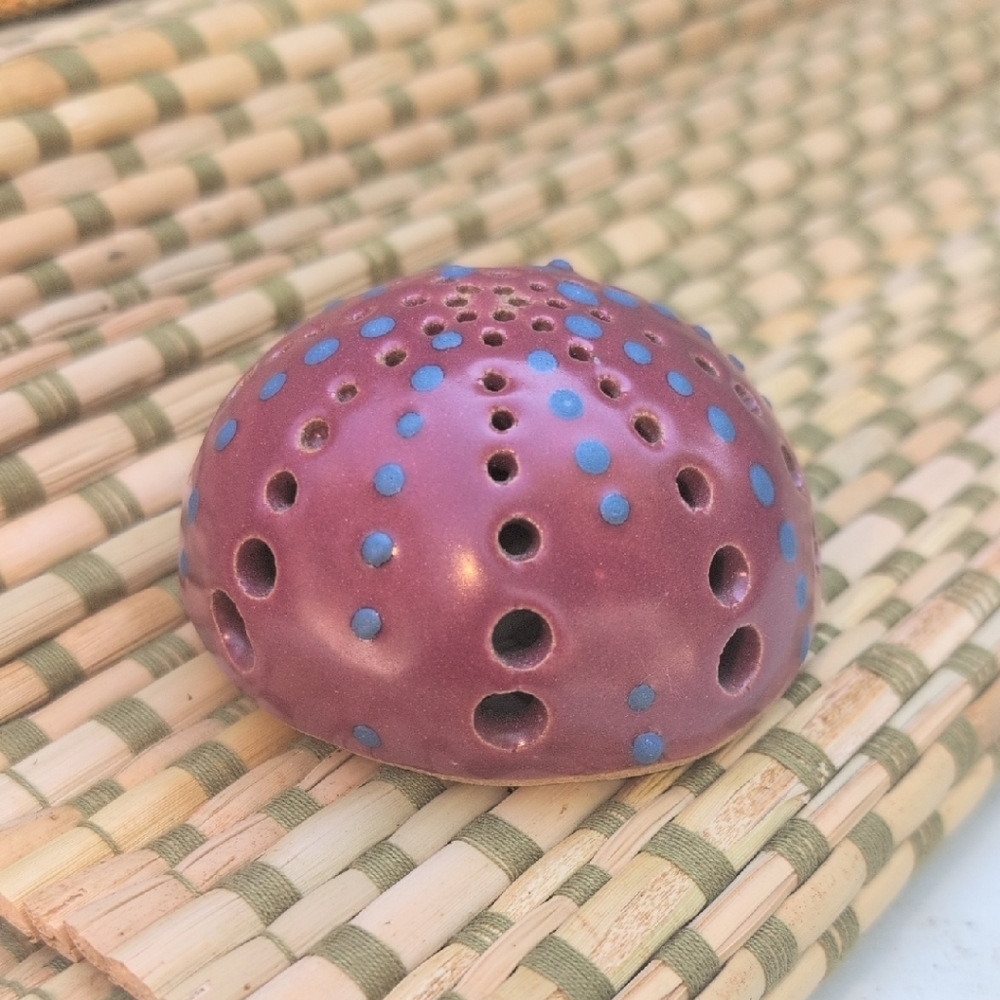 Artistic Purple Ceramic Sculpture